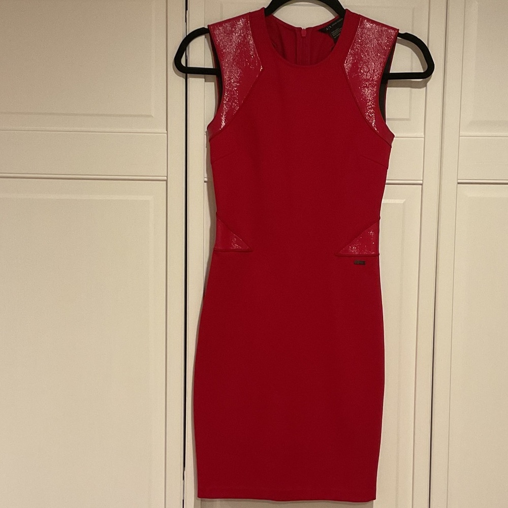 A/X Armani Exchange Vibrant Red Sleeveless Mini Dress